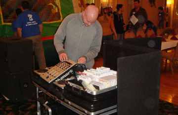 DJ running music for the event