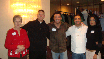 Organizers and clergy together at the event