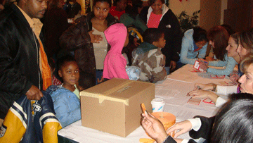 Families at the welcome table